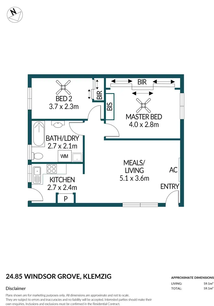 Floorplan of Homely unit listing, 24/85 Windsor Grove, Klemzig SA 5087