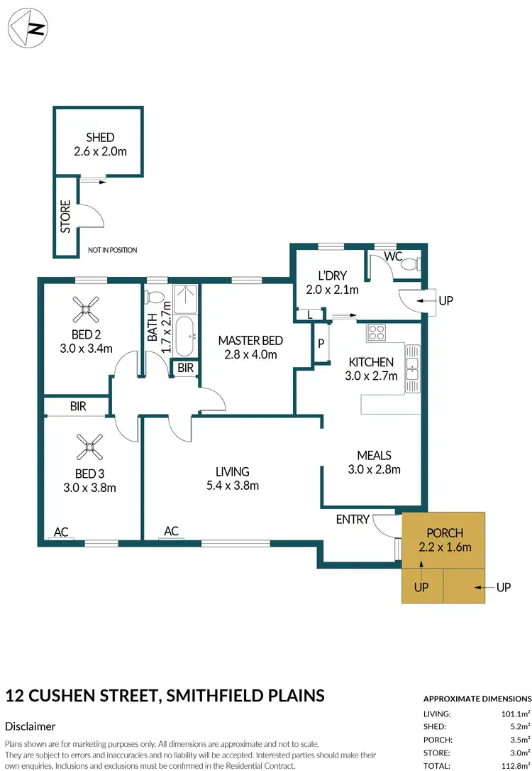 Floorplan of Homely house listing, 12 Cushen Street, Smithfield Plains SA 5114