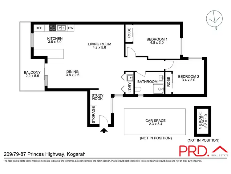 Floorplan of Homely apartment listing, 209/79-87 Princes Highway, Kogarah NSW 2217