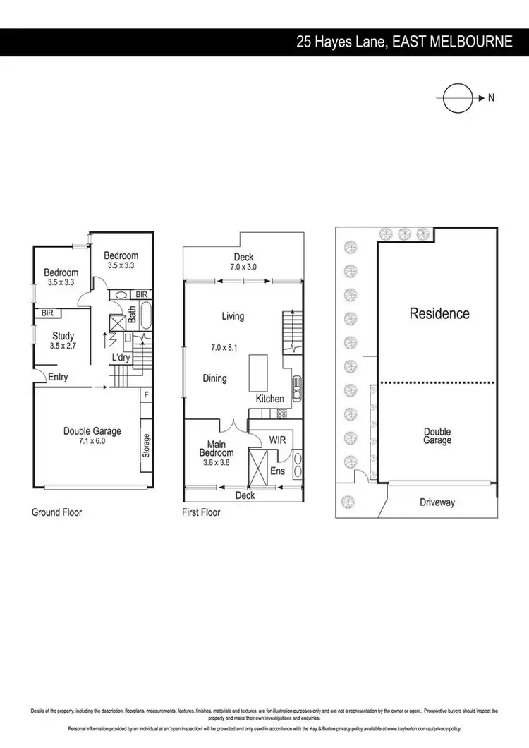 Floorplan of Homely townhouse listing, 25 Hayes Lane, East Melbourne VIC 3002