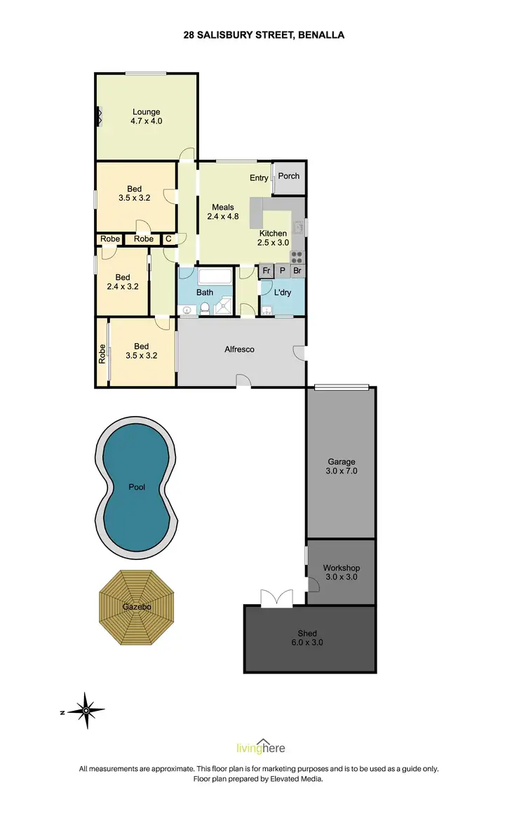 Floorplan of Homely house listing, 28 Salisbury Street, Benalla VIC 3672
