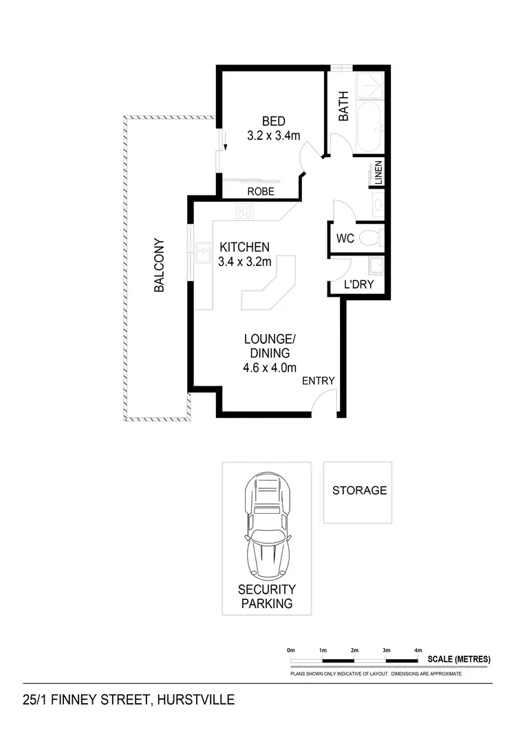 Floorplan of Homely apartment listing, 25/1 Finney Street, Hurstville NSW 2220