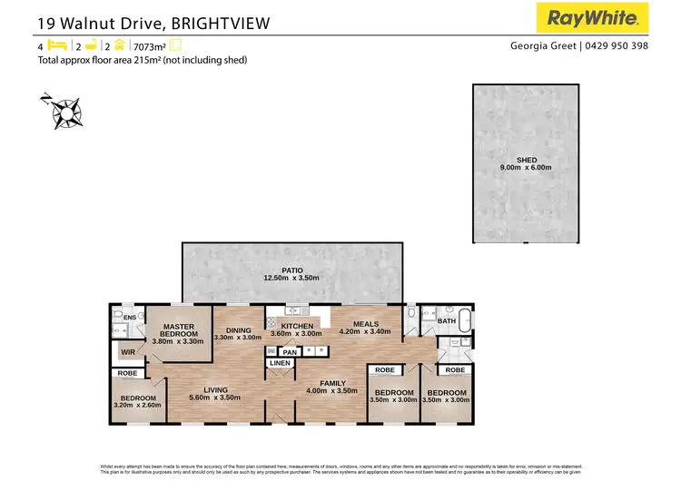 Floorplan of Homely house listing, 19 Walnut Drive, Brightview QLD 4311