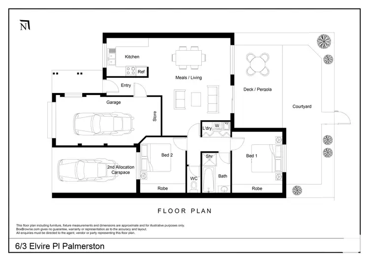 Floorplan of Homely townhouse listing, 6/3 Elvire Place, Palmerston ACT 2913