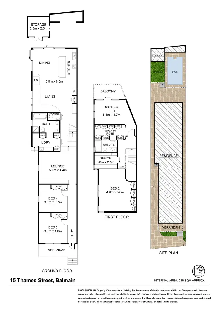 Floorplan of Homely house listing, 15 Thames Street, Balmain NSW 2041