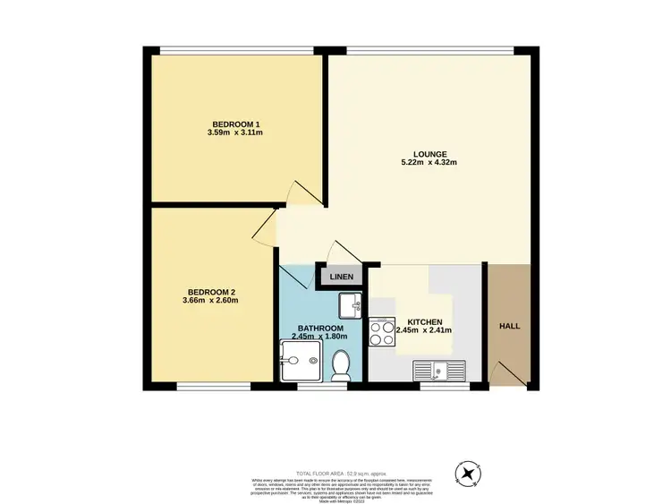 Floorplan of Homely unit listing, 1/29 Prince Edward Drive, Brownsville NSW 2530