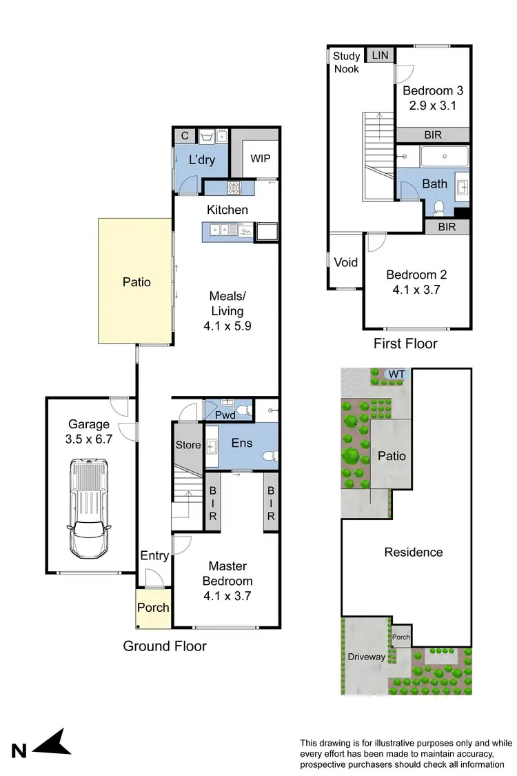 Floorplan of Homely townhouse listing, 43 Excelsior Circuit, Mulgrave VIC 3170