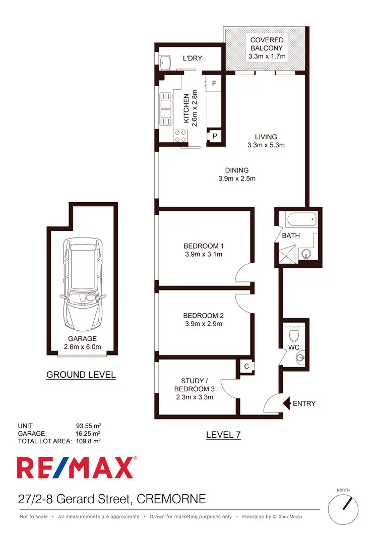 Floorplan of Homely apartment listing, 27/2 Gerard Street, Cremorne NSW 2090