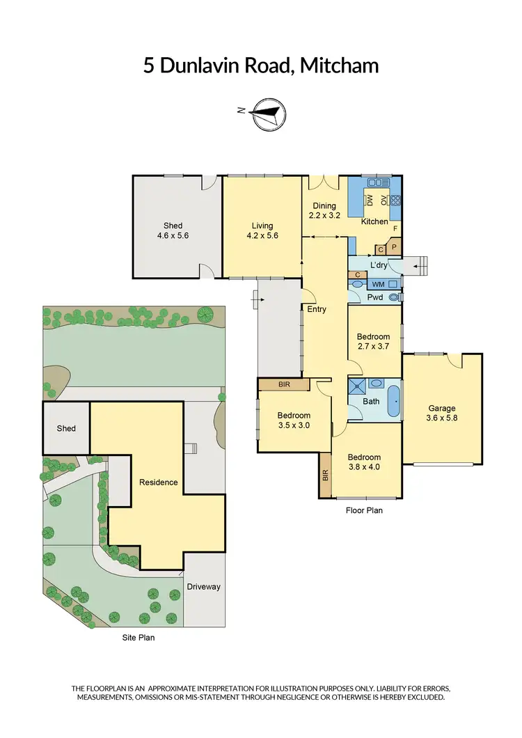 Floorplan of Homely house listing, 5 Dunlavin Road, Mitcham VIC 3132