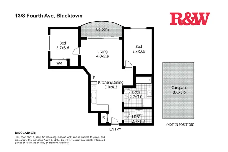 Floorplan of Homely unit listing, 13/8-10 Fourth Avenue, Blacktown NSW 2148
