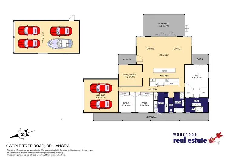 Floorplan of Homely rural property listing, 9 Apple Tree Road, Bellangry NSW 2446