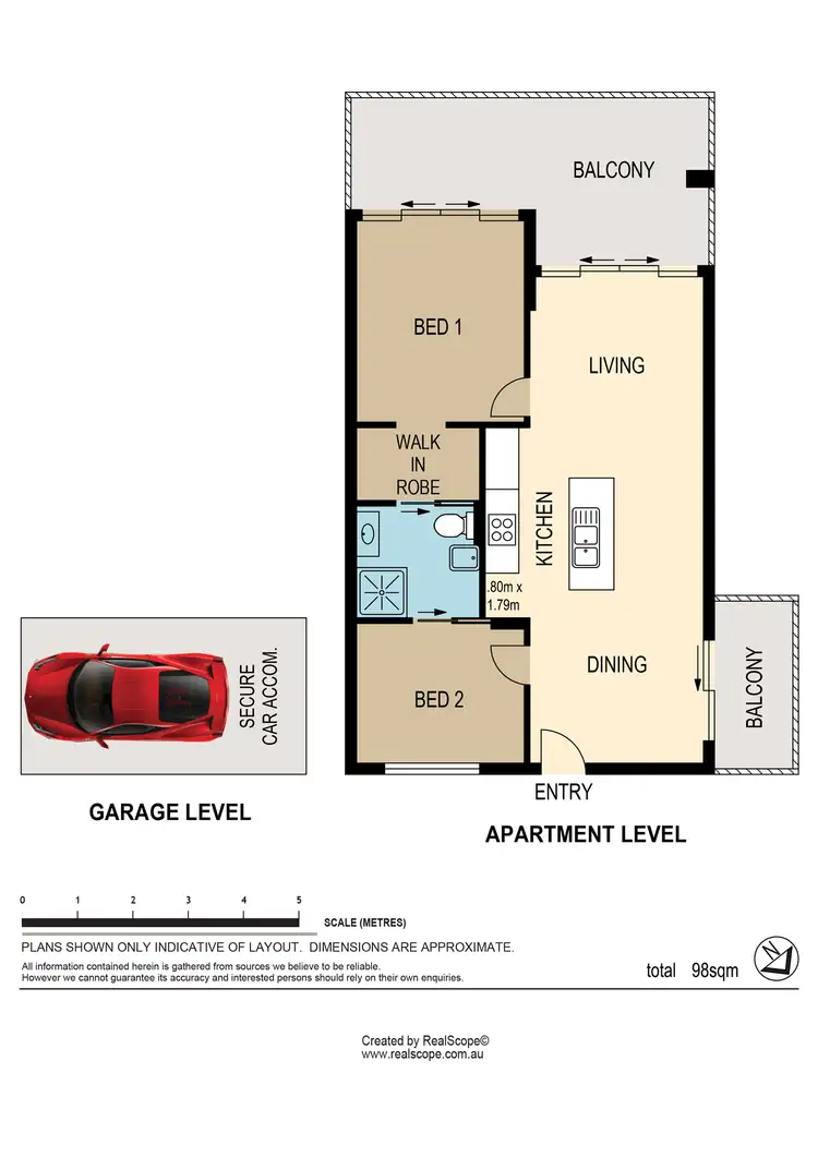 Floorplan of Homely unit listing, 2501/10 Manning Street, South Brisbane QLD 4101