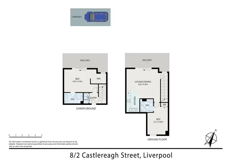 Floorplan of Homely unit listing, 8/2 Castlereagh Street, Liverpool NSW 2170