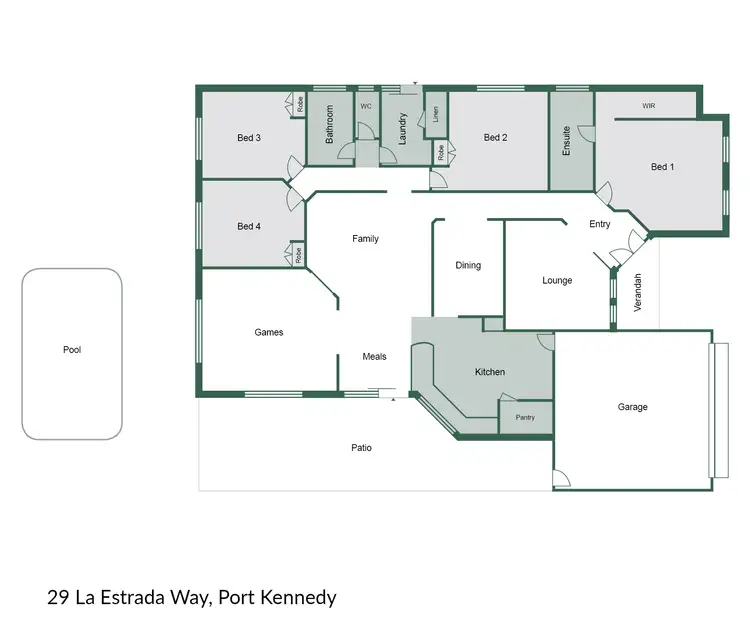 Floorplan of Homely house listing, 29 La Estrada Way, Port Kennedy WA 6172