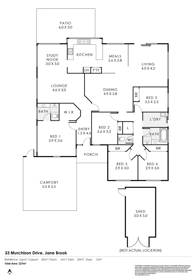 Floorplan of Homely house listing, 33 Murchison Drive, Jane Brook WA 6056