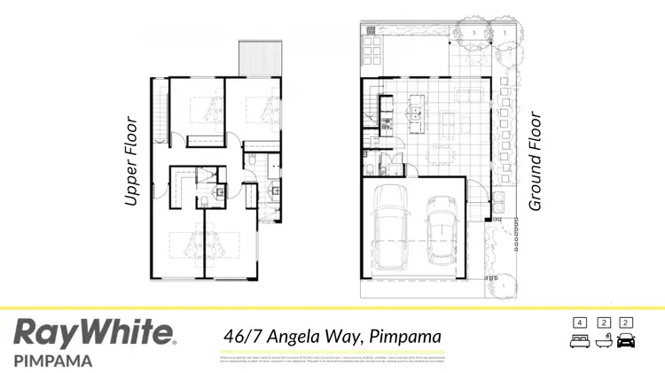 Floorplan of Homely townhouse listing, 46/7 Angela Way, Pimpama QLD 4209
