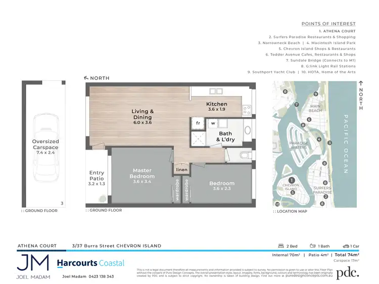 Floorplan of Homely apartment listing, 3/37 Burra Street, Chevron Island QLD 4217