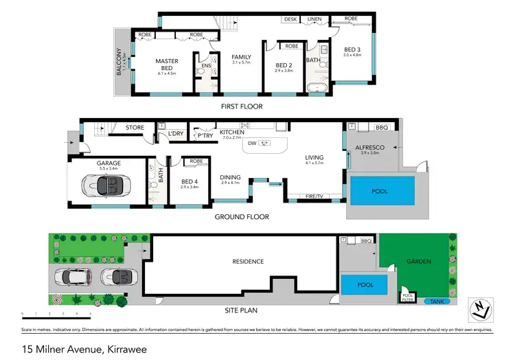 Floorplan of Homely semi-detached listing, 15A Milner Avenue, Kirrawee NSW 2232