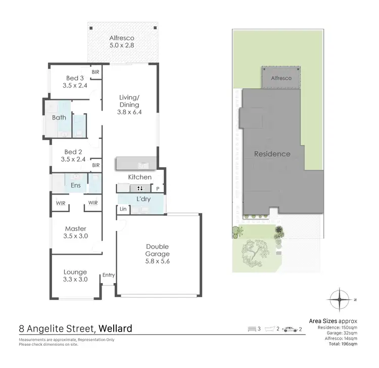 Floorplan of Homely house listing, 8 Angelite Street, Wellard WA 6170