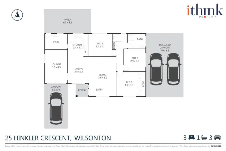 Floorplan of Homely house listing, 25 Hinkler Crescent, Wilsonton QLD 4350