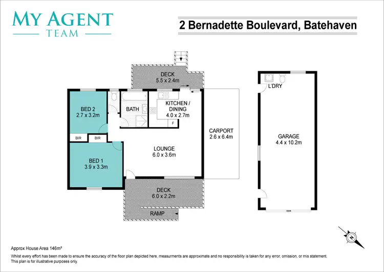 Floorplan of Homely house listing, 2 Bernadette Boulevard, Batehaven NSW 2536