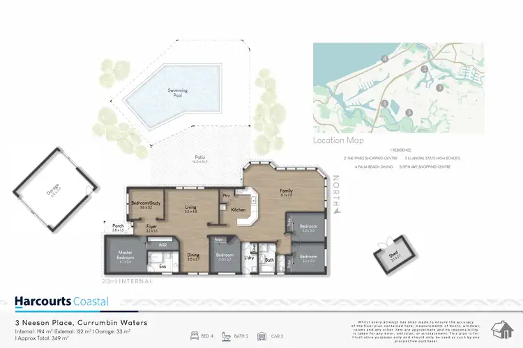 Floorplan of Homely house listing, 3 Neeson Place, Currumbin Waters QLD 4223