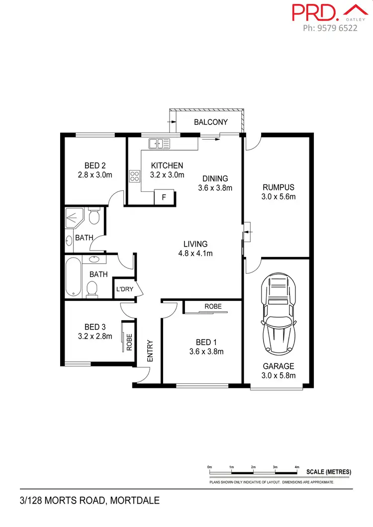 Floorplan of Homely villa listing, 3/128 Morts Road, Mortdale NSW 2223