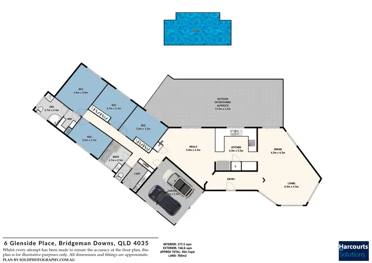 Floorplan of Homely house listing, 6 Glenside Place, Bridgeman Downs QLD 4035