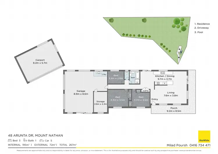 Floorplan of Homely house listing, 48 Arunta Drive, Mount Nathan QLD 4211