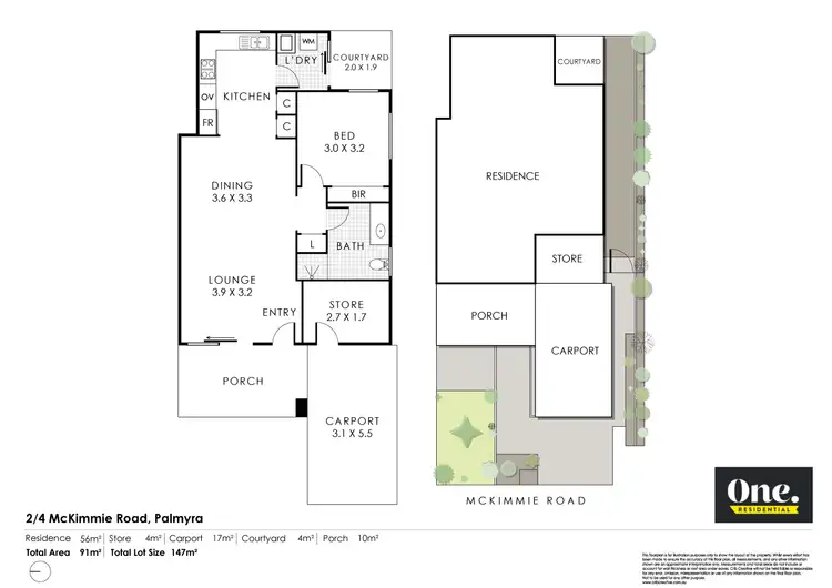 Floorplan of Homely apartment listing, 2/4 McKimmie Road, Palmyra WA 6157