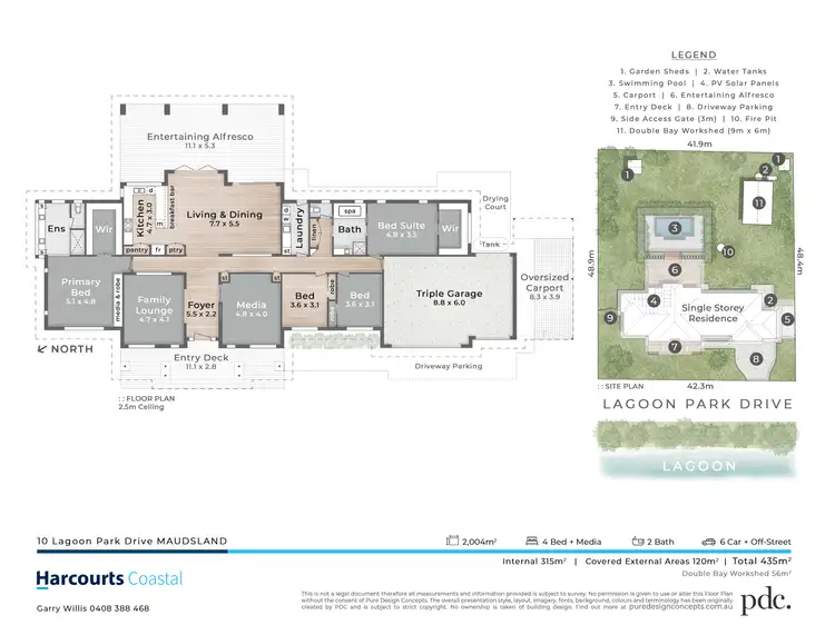 Floorplan of Homely house listing, 10 Lagoon Park Drive, Maudsland QLD 4210