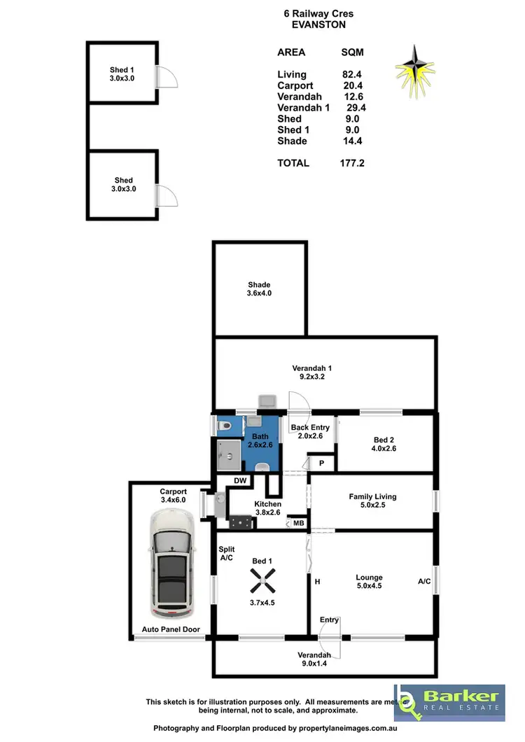 Floorplan of Homely house listing, 6 Railway Crescent, Evanston SA 5116