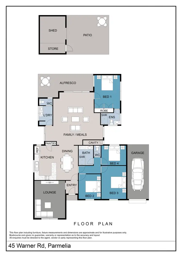Floorplan of Homely house listing, 45 Warner Road, Parmelia WA 6167