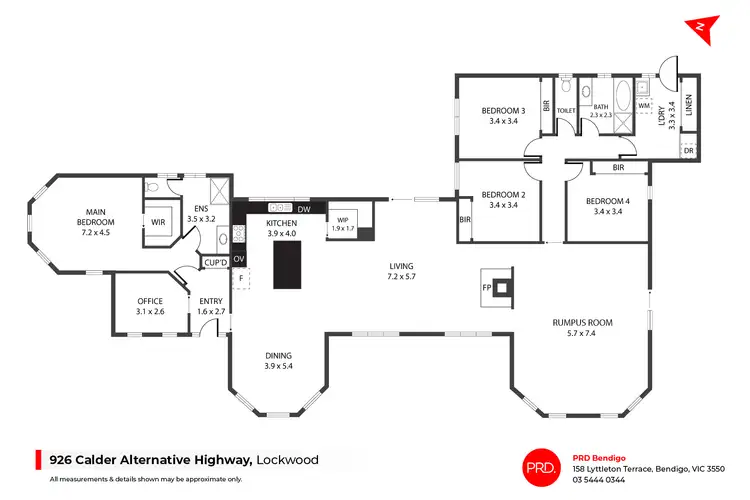 Floorplan of Homely house listing, 926 Calder Alternative Highway, Lockwood VIC 3551