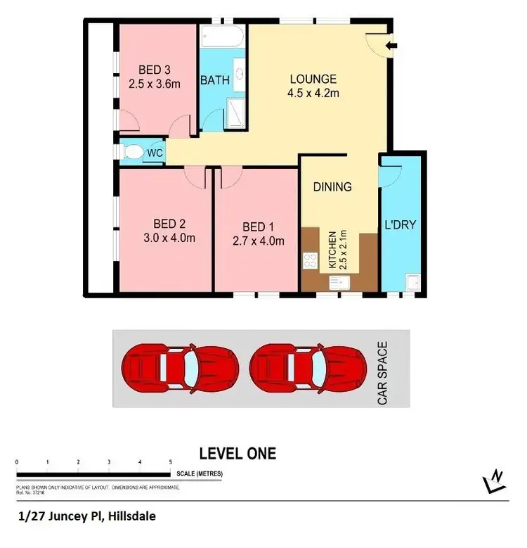 Floorplan of Homely unit listing, 1/27 Jauncey Place, Hillsdale NSW 2036