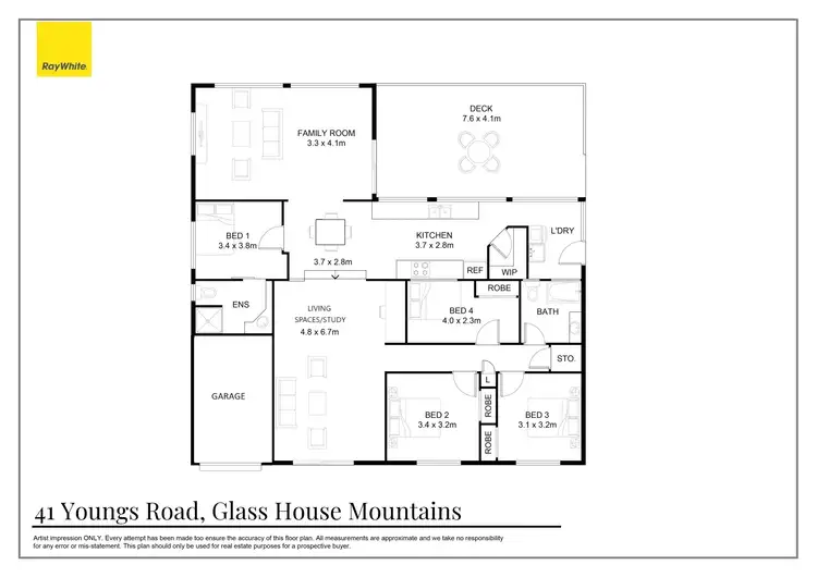 Floorplan of Homely house listing, 41 Youngs Road, Glass House Mountains QLD 4518