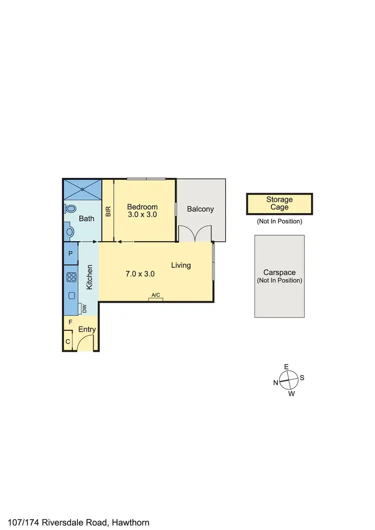 Floorplan of Homely apartment listing, 107/174-178 Riversdale Road, Hawthorn VIC 3122