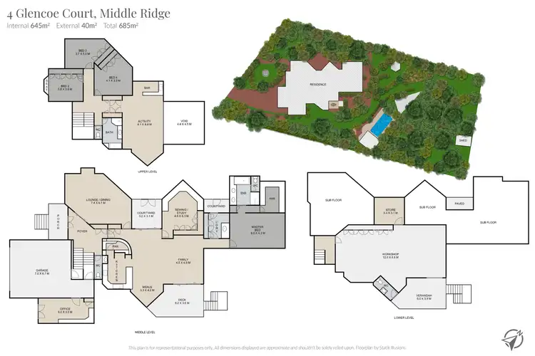 Floorplan of Homely house listing, 4 Glencoe Court, Middle Ridge QLD 4350