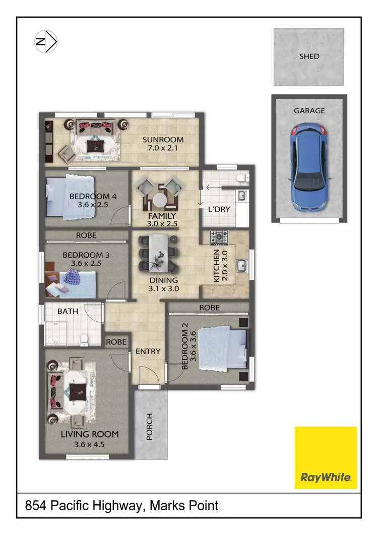 Floorplan of Homely house listing, 854 Pacific Highway, Marks Point NSW 2280