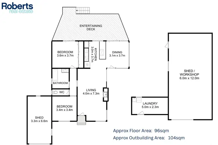 Floorplan of Homely house listing, 43 Gordon Street, Bicheno TAS 7215