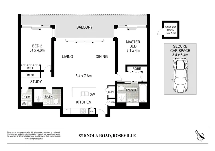 Floorplan of Homely apartment listing, 8/10 Nola Road, Roseville NSW 2069