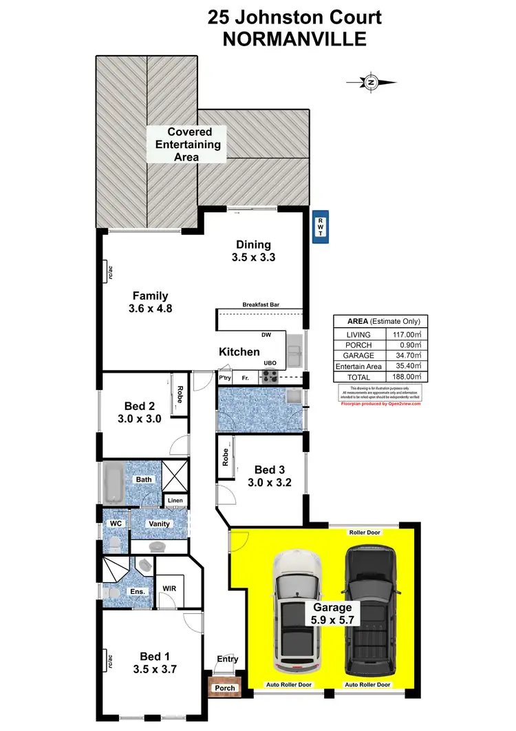 Floorplan of Homely house listing, 25 Johnston Court, Normanville SA 5204