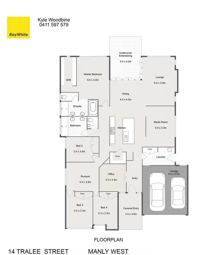 Floorplan of Homely house listing, 14 Tralee Street, Manly West QLD 4179