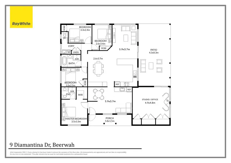 Floorplan of Homely house listing, 9 Diamantina Drive, Beerwah QLD 4519