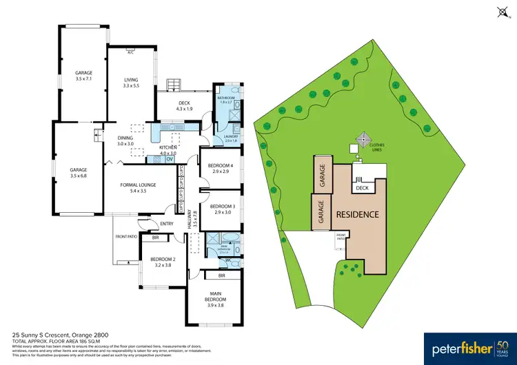 Floorplan of Homely house listing, 25 Sunny South Crescent, Orange NSW 2800