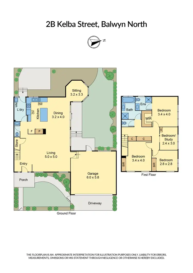 Floorplan of Homely townhouse listing, 2B Kelba Street, Balwyn North VIC 3104