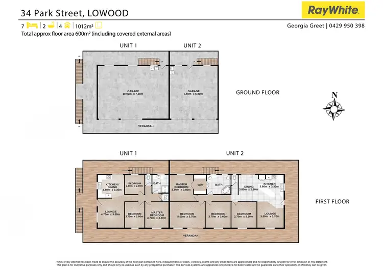 Floorplan of Homely semi-detached listing, 34 Park Street, Lowood QLD 4311
