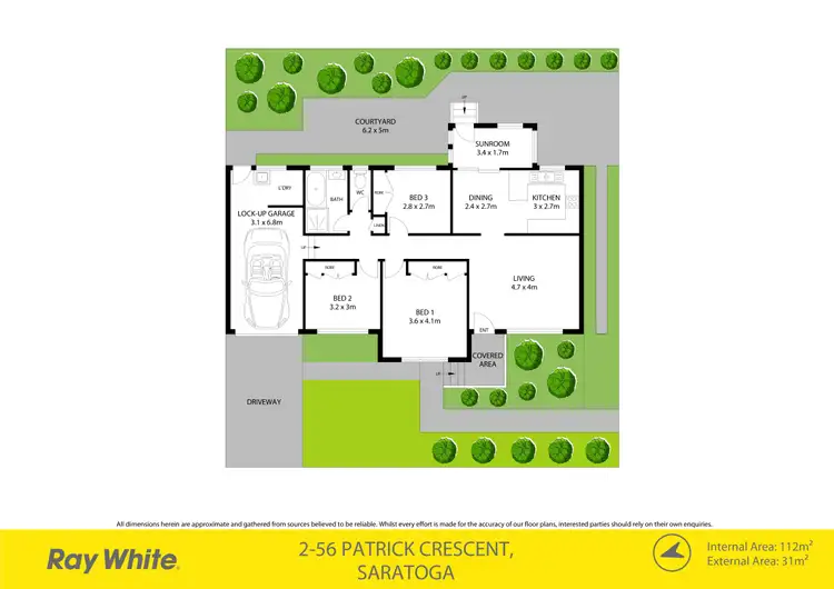 Floorplan of Homely villa listing, 2/56 Patrick Crescent, Saratoga NSW 2251