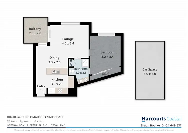 Floorplan of Homely apartment listing, 110/30-34 Surf Parade, Broadbeach QLD 4218