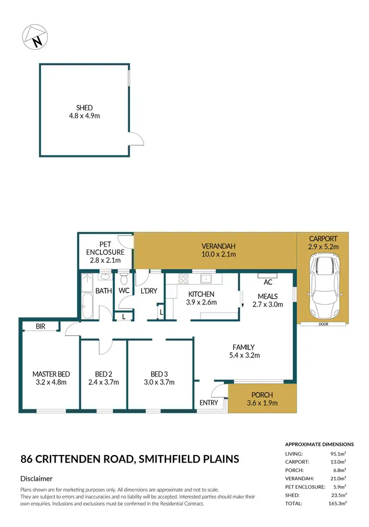 Floorplan of Homely house listing, 86 Crittenden Road, Smithfield Plains SA 5114